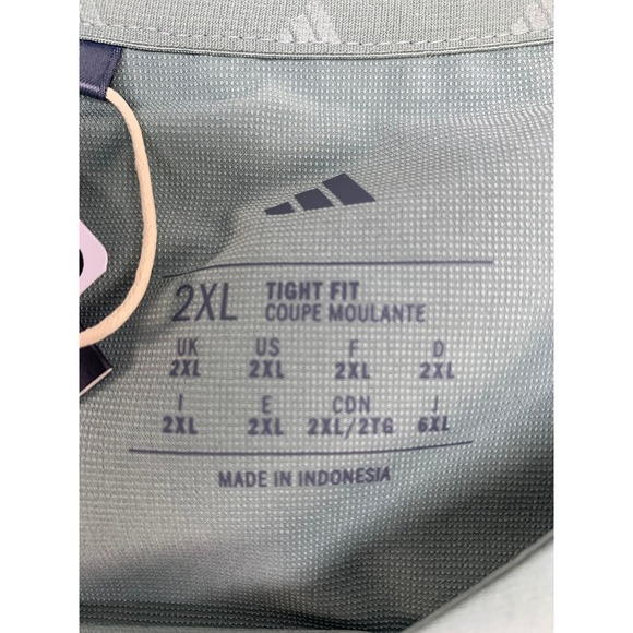 Adidas Go-To Wind Crew Sweatshirt Mens 2XL Silver Green Golf Pullover JF4944 NEW - Picture 4 of 9